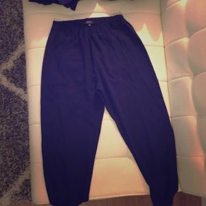 Babaton (from Aritiza) Navy Crepe Big Crop Pant